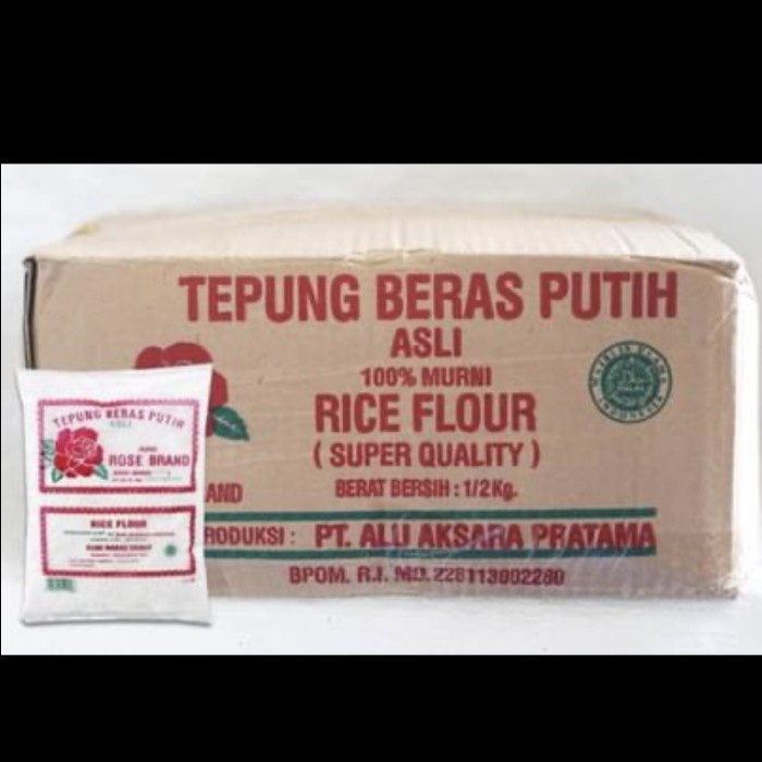 

Ketan-Beras-Tepung- Tepung Beras Rose Brand 1 Dus -Tepung-Beras-Ketan.