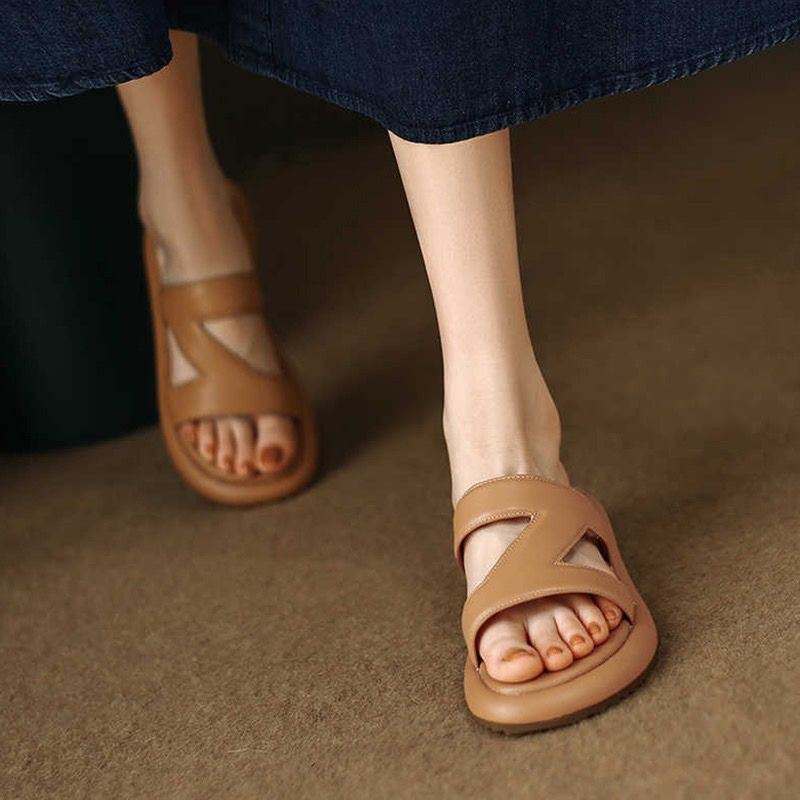 21663 Sendal Flip Flop Wanita Murah Sandal Flat Import Kekinian