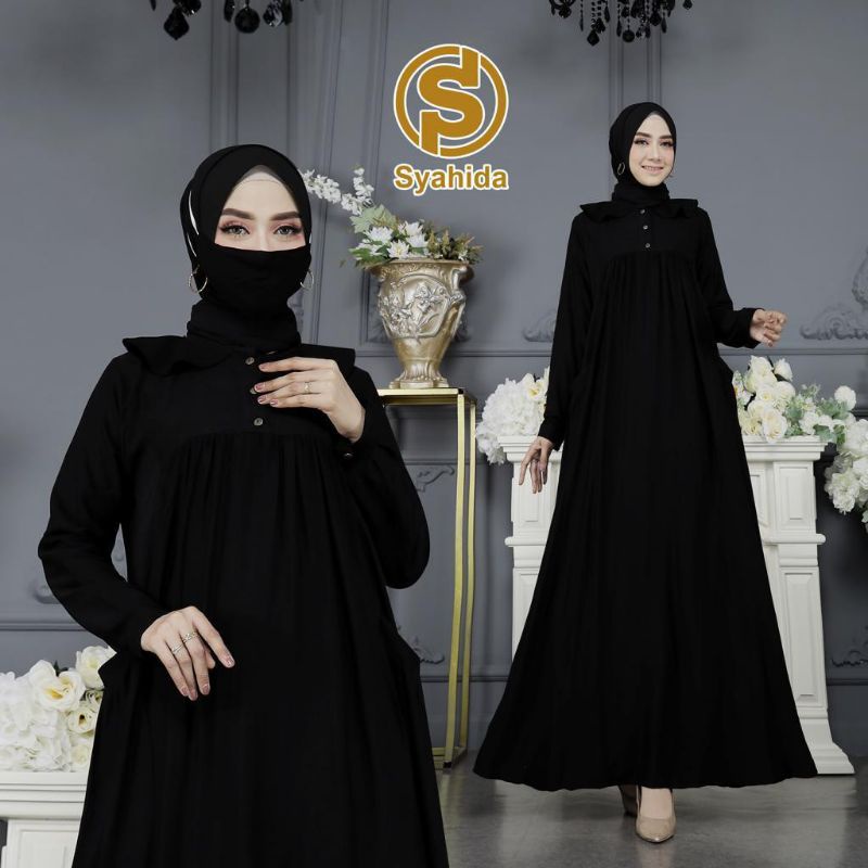 [BISA COD] GAMIS SYAHIDA • UNiQlO • GAMIS TERBARU • GAMIS POLOS