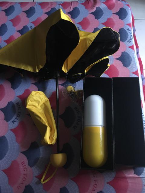 Payung Kapsul Payung Mini Lipat 3 Micro Capsule Umbrella Anti Uv