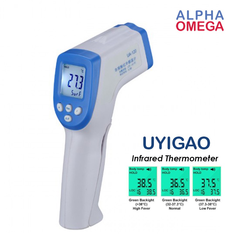 THERMOMETER INFRARED ALAT PENGUKUR SUHU BADAN NON CONTACT UYIGAO UA120