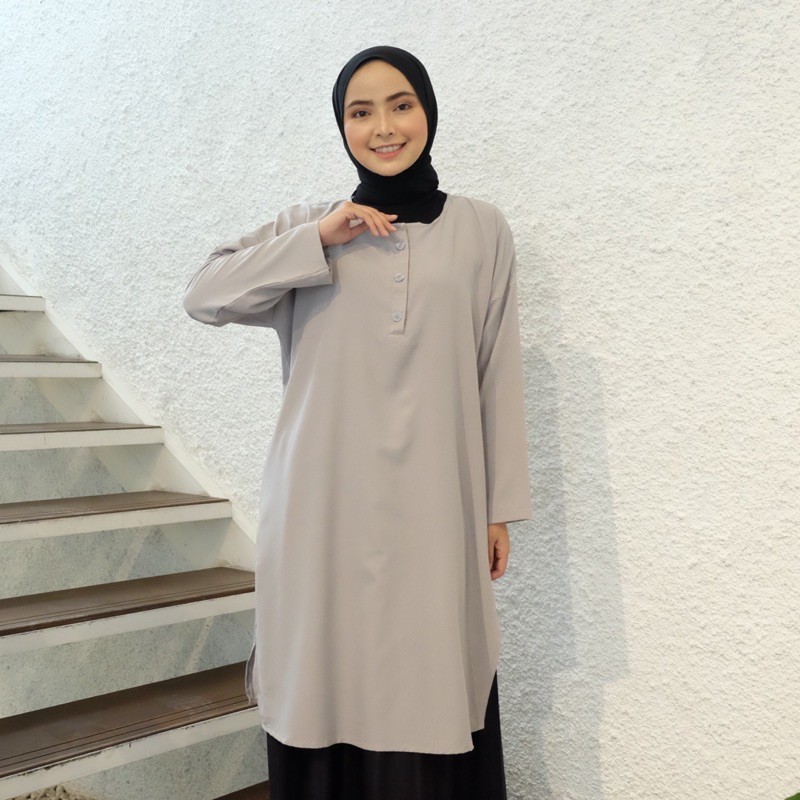 Tunik jumbo polos tunik oversize tunik cringkle tunik crinkle / Hawa Tunik busui