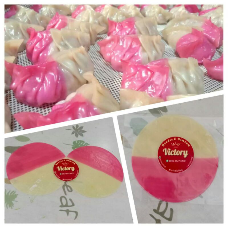 

Kulit Gyoza Rainbow pink putih