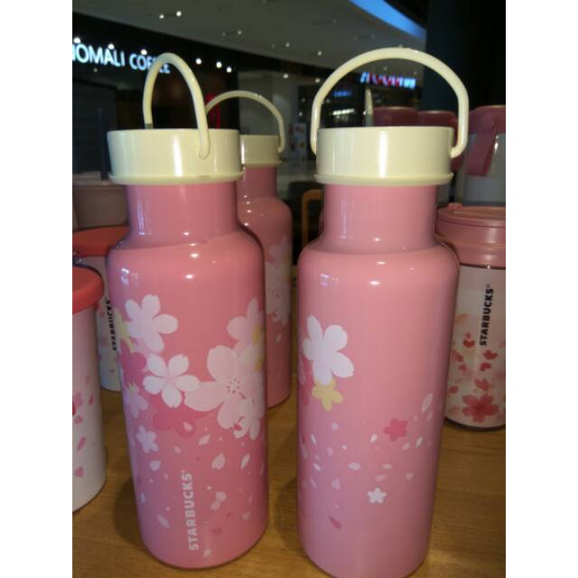 Starbucks Tumbler Bottle Spring Sakura 2018 Pink Stainless Steel