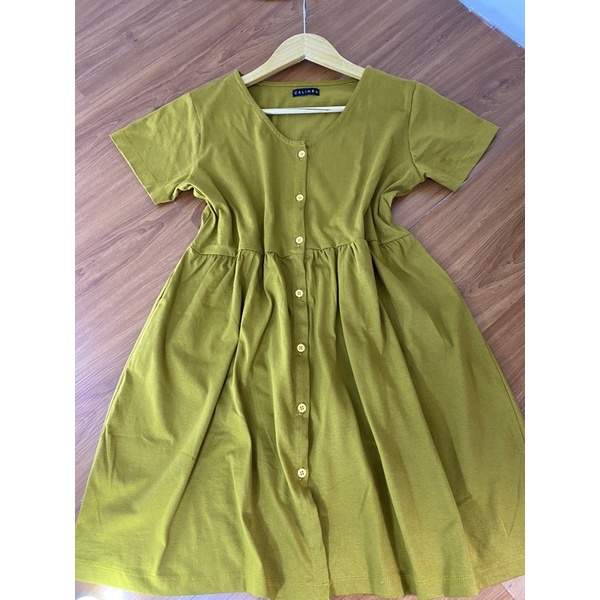 DRESS KAOS WANITA KANCING FULL PENDEK BAJU KEKINIAN KAOS BAHAN PREMIUM TEBAL