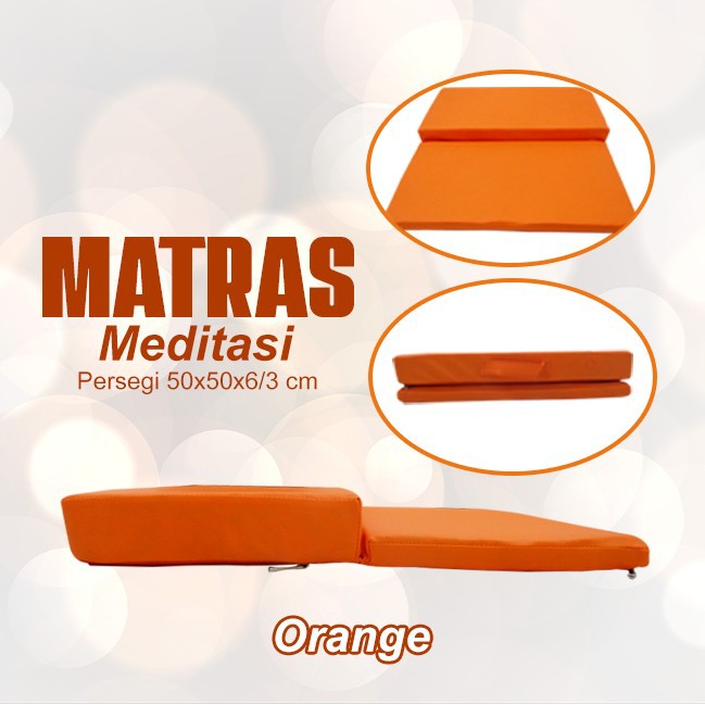 Matras / Bantal/Alas Meditasi (Bantal doa/duduk) Persegi Orange