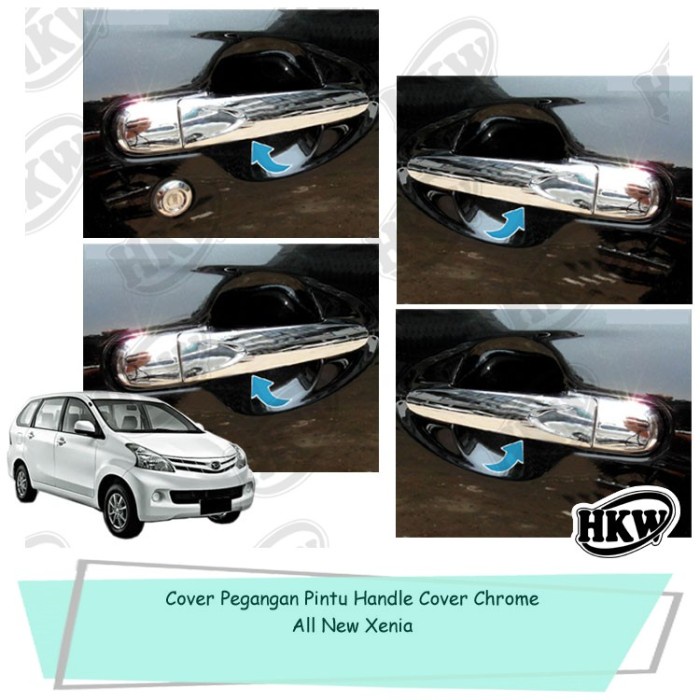 Cover Pegangan Pintu Handle Cover Chrome Mobil All New Xenia,.,.