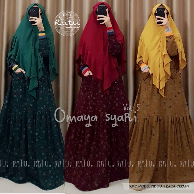 Omaya syari vol.5 by ratu/gamis syari/gamis set khimar/gamis/gamis set/gamis ori ratu/gamis mawah