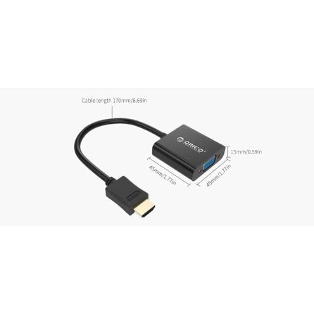 Orico DHTV-C20 HDMI Male To VGA Female Converter Adapter - HDMI TO VGA