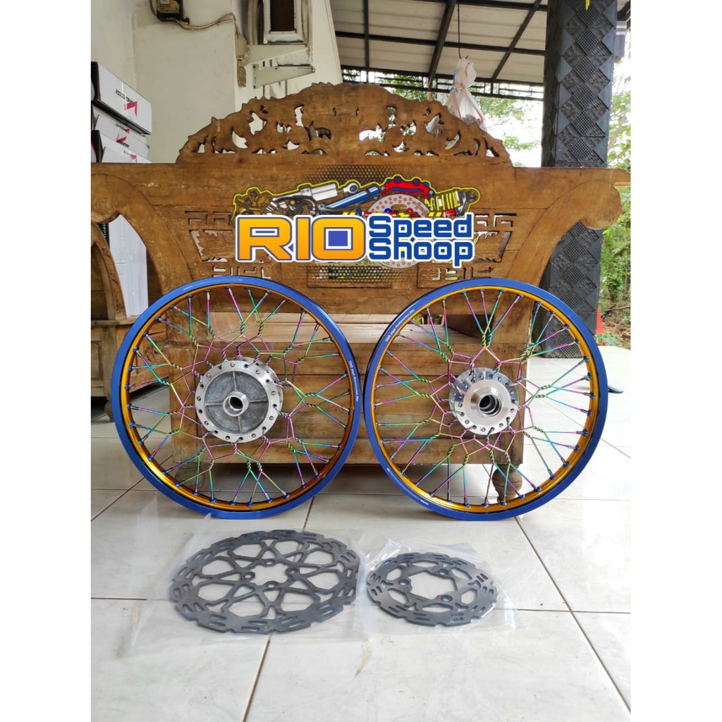 Velg Jari Jari Satria Fu Paketan Ring 17 TDR TwoToone Stell Ulir Kepang
