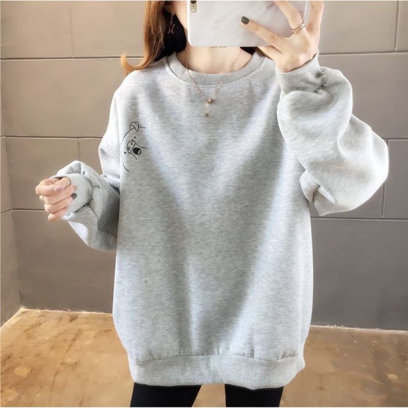 SWEATER WANITA OVERSIZE - PIGLET TOP SWEATSHIRT WANITA OVERSIZE