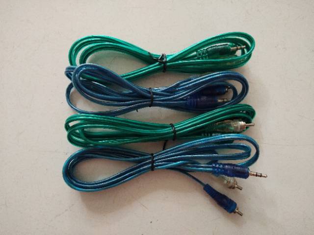 Kabel RCA to mini stereo 2-1/Kabel Hp 2in1 Transparan