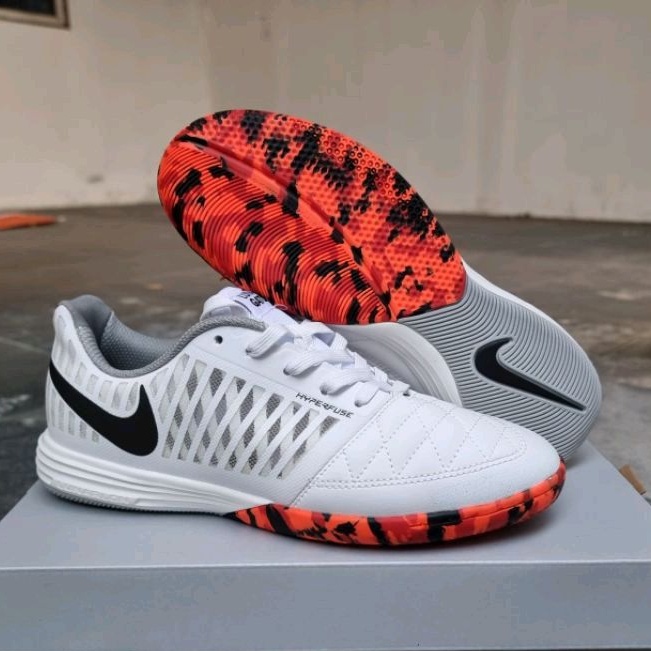 Sepatu Futsal Lunar Gato 2 White Black Crimson IC