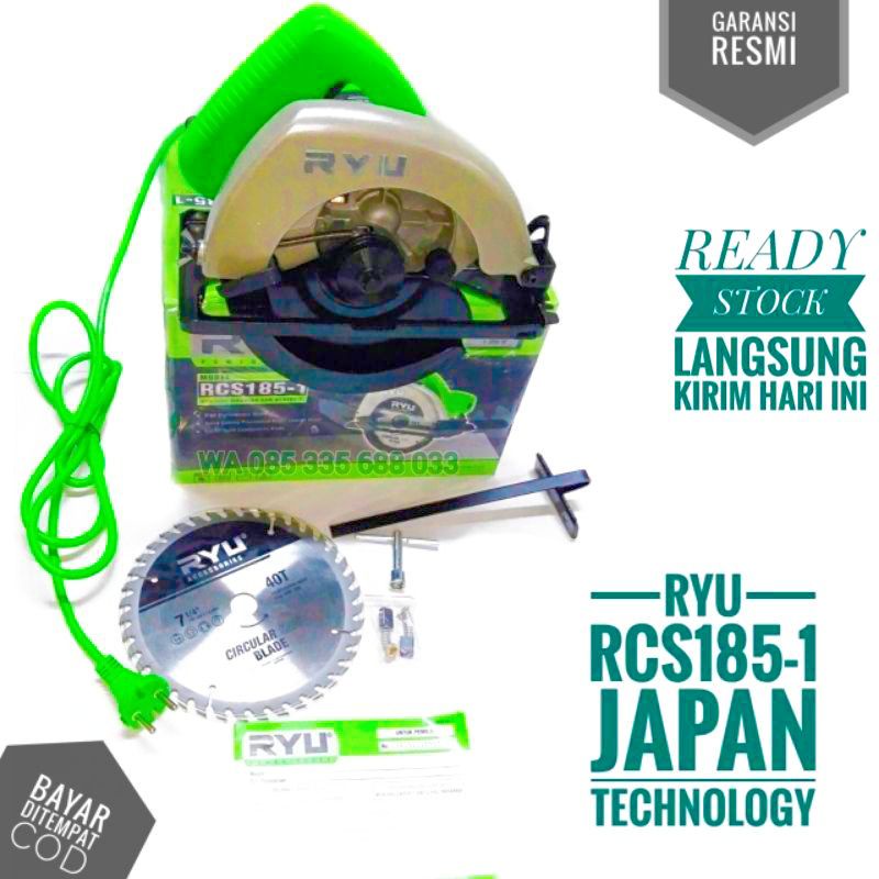 Gergaji kayu serkel circular Ryu RCS 185-1 circle sirkular mesin potong kayu