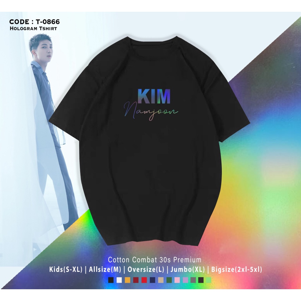 T-SHIRT PROOF HOLOGRAM NAME MAMBER BTS / PARK JI MIN / JEON JONGKOOK / V ETC / ARMY