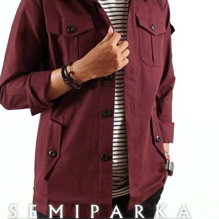 ♣ BUTTON PARKA JAKET || JAKET SEMI PARKA SK2 ○