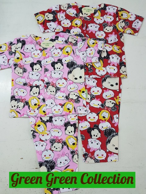 Piyama katun anak full print motif (1-10th)