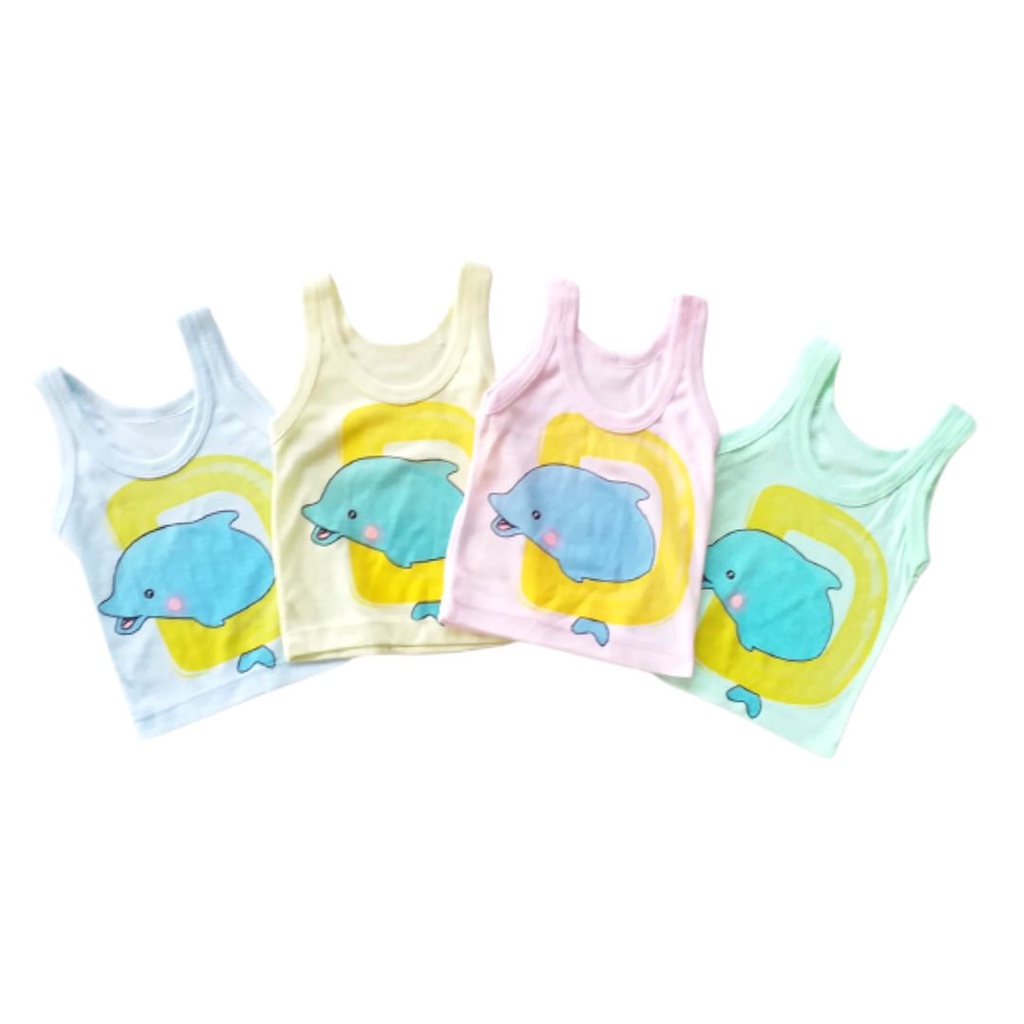 LittleAaron KAOS SINGLET MOTIF WARNA ANAK kaos dalam oblong anak laki2 dan perempuan newborn-3thn PART2