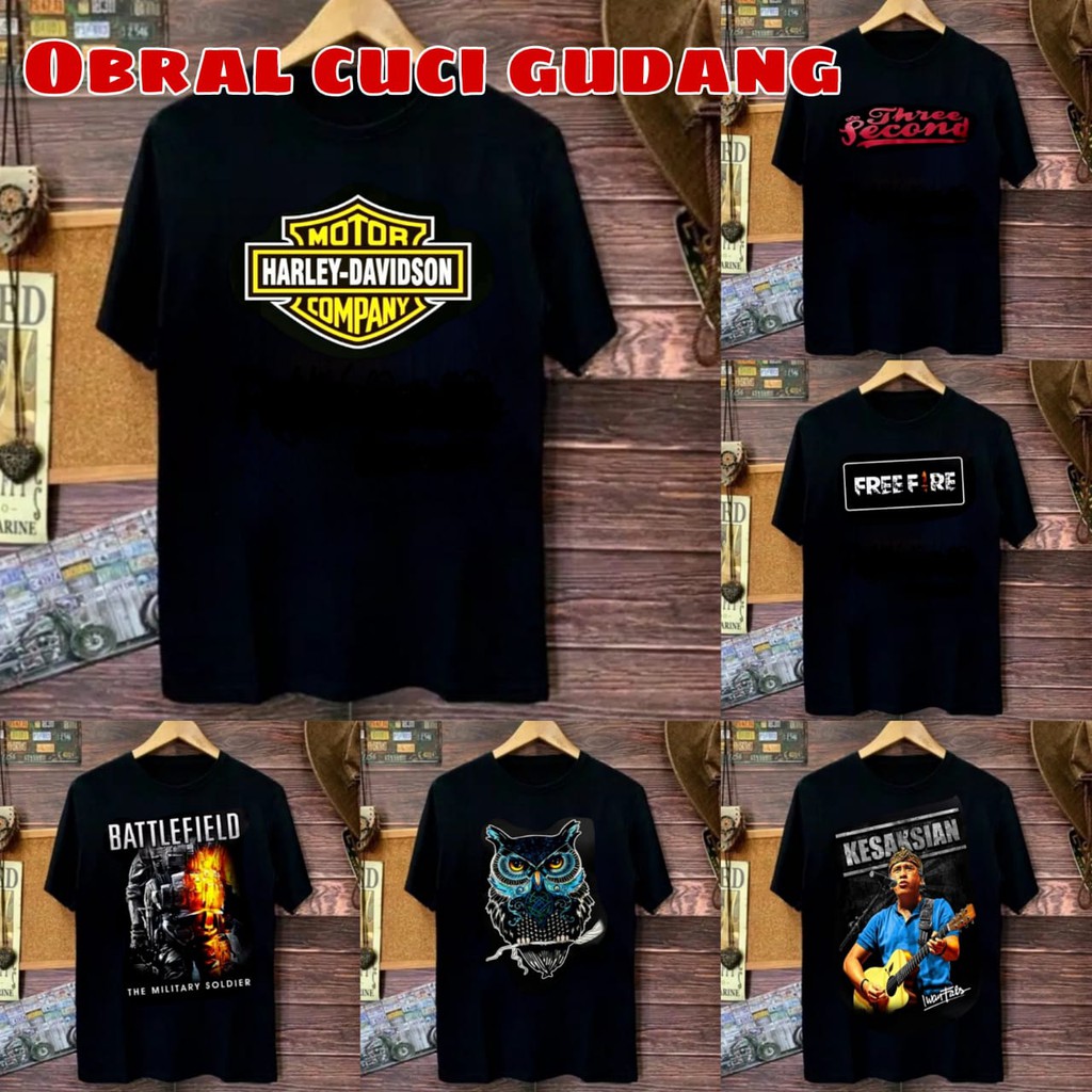 Kaos Pria Lengan Pendek / Kaos Obral Pakaian Pria / Shalch Trendy