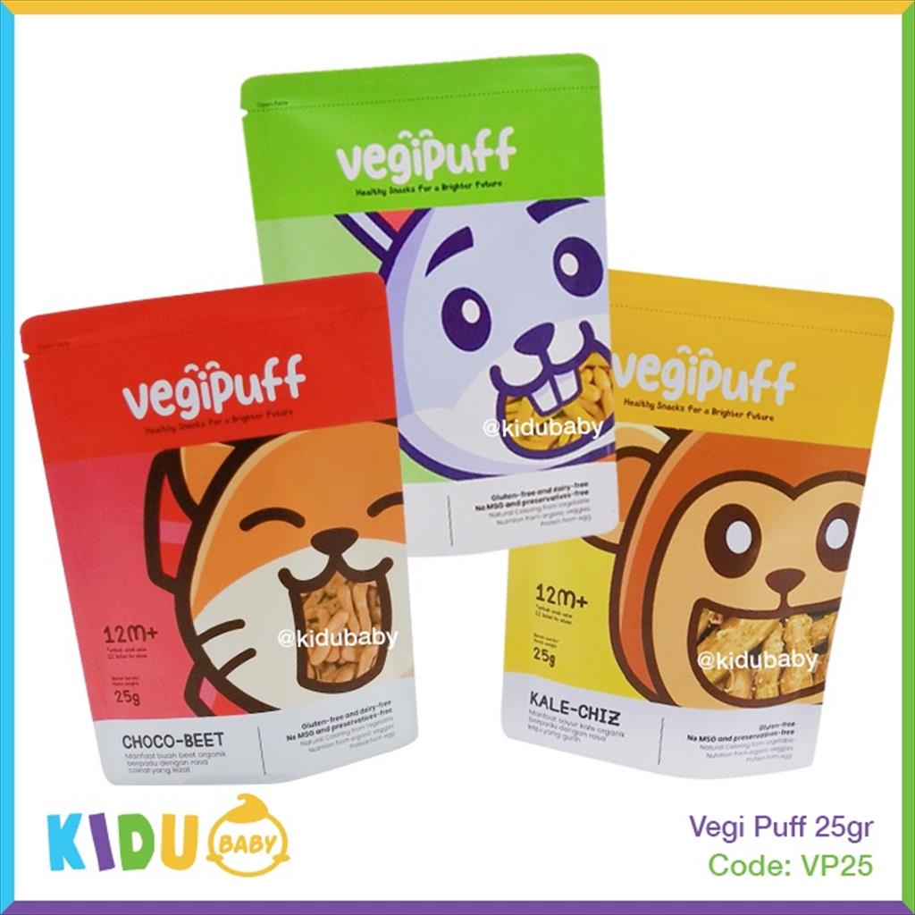 Vegi Puff 25gr Cemilan Snack Sehat Bayi &amp; Anak Kidu Baby