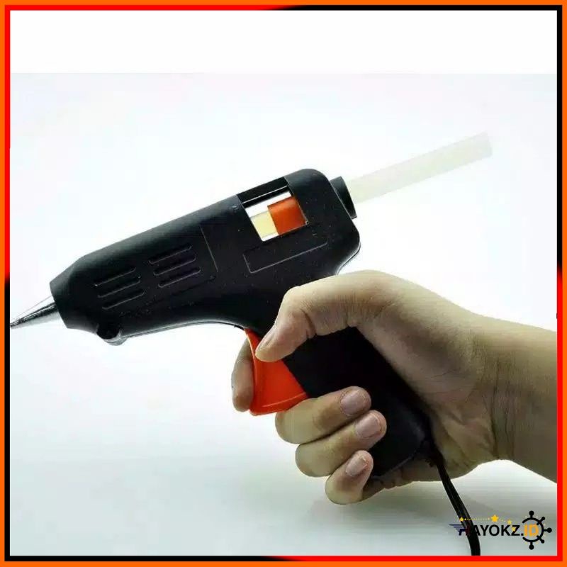 Lem dan Alat Lem Tembak Pistol KECIL 20 Watt lem bakar - Hot Melt Glue Gun