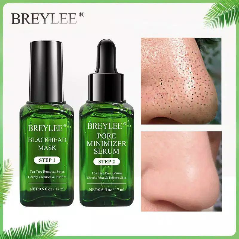 aschosme BREYLEE STEP 1 + STEP 2 - BREYLE BLACHHEAD MASK &amp; BREYLE SERUM PORE REFINING