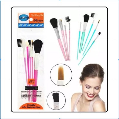 KUAS MAKE UP BRUSH SET WARNA TRANSPARAN / MAKE UP TOOLS / BRUSH / KUAS MAKE UP ISI 5 / SET 5