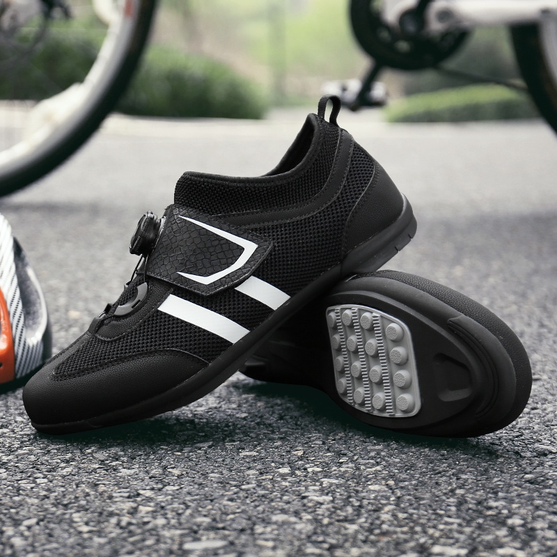 Sepatu Sepeda Pria Dan Wanita Roadbike Flat Non Cleat Cycling Shoes Balap Sepatu Gowes Unlock MTB Profesional Import 098