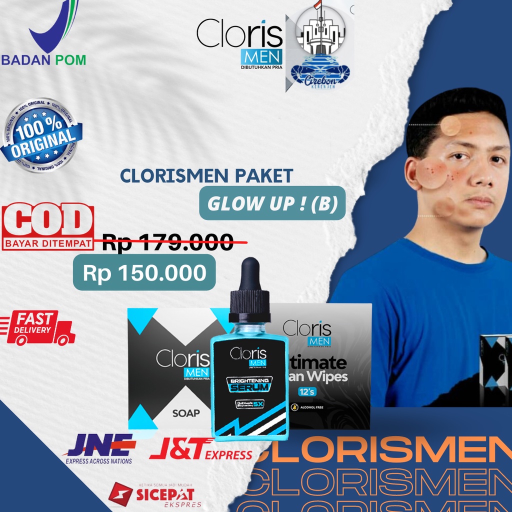 CLORISMEN Charcoal Soap Sabun Muka Pria Penghilang  Flek Hitam Dan Bopeng