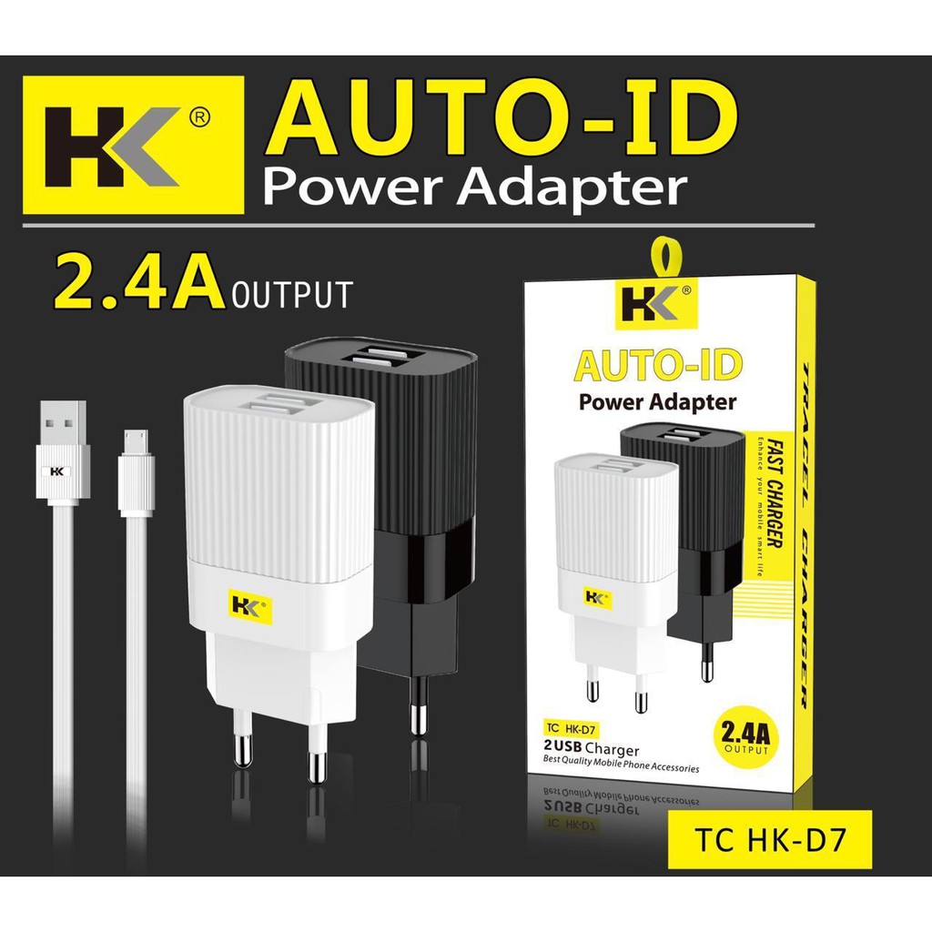 Charger HK-D7 2USB 2.4a Fast Autp-ID