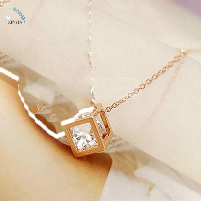 Kalung Alloy Anti Karat Crystal Berlian Murah Import Fashion Model