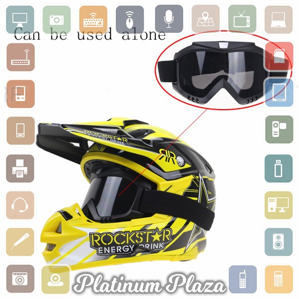 TaffSPORT BOLLFO Kacamata Goggles Mask Motor Retro Anti Glare Windproof - MT-01 - Bla