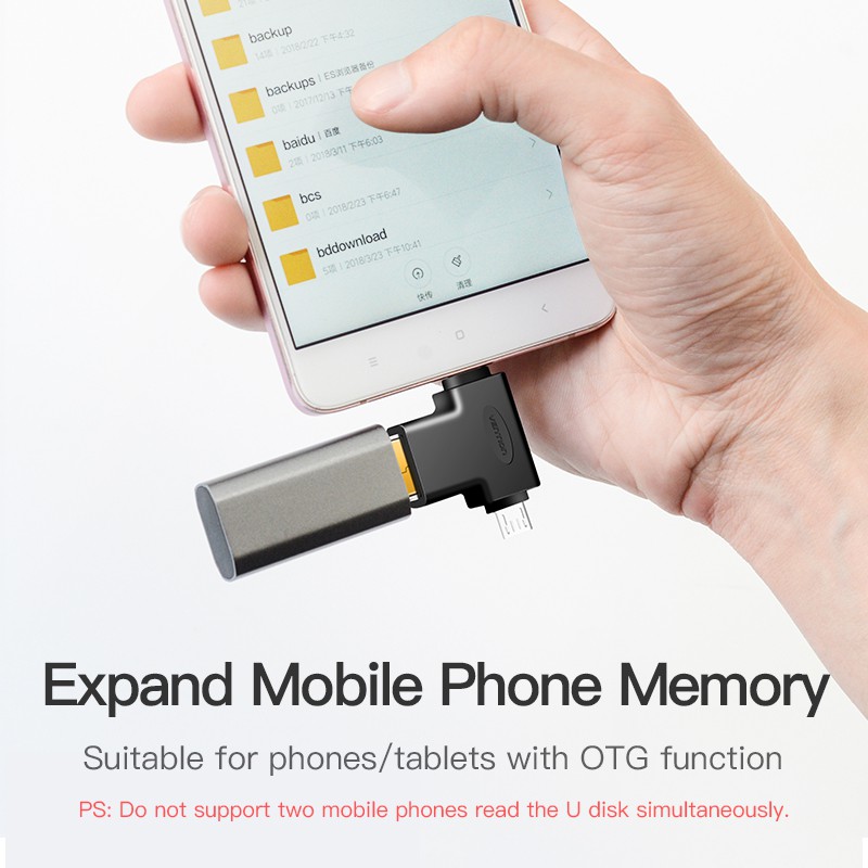 Vention OTG Converter USB 3.0 2 in 1 micro usb type C to USB OTG Cable Adapter