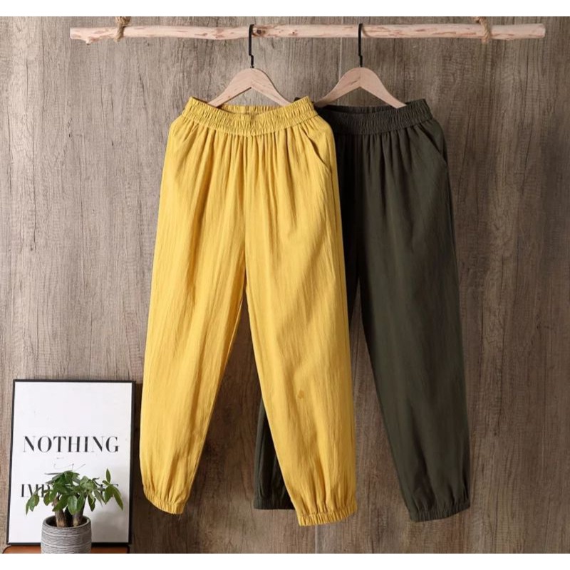 PROMO!! Inka Linen Pants - CELANA JOGER WANITA TERLARIS KEKINIAN