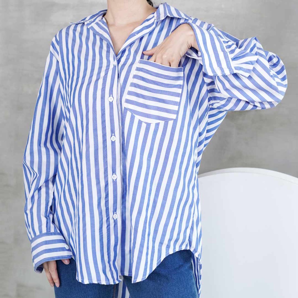 Nagita Oversized Shirt Kemeja Atasan Wanita