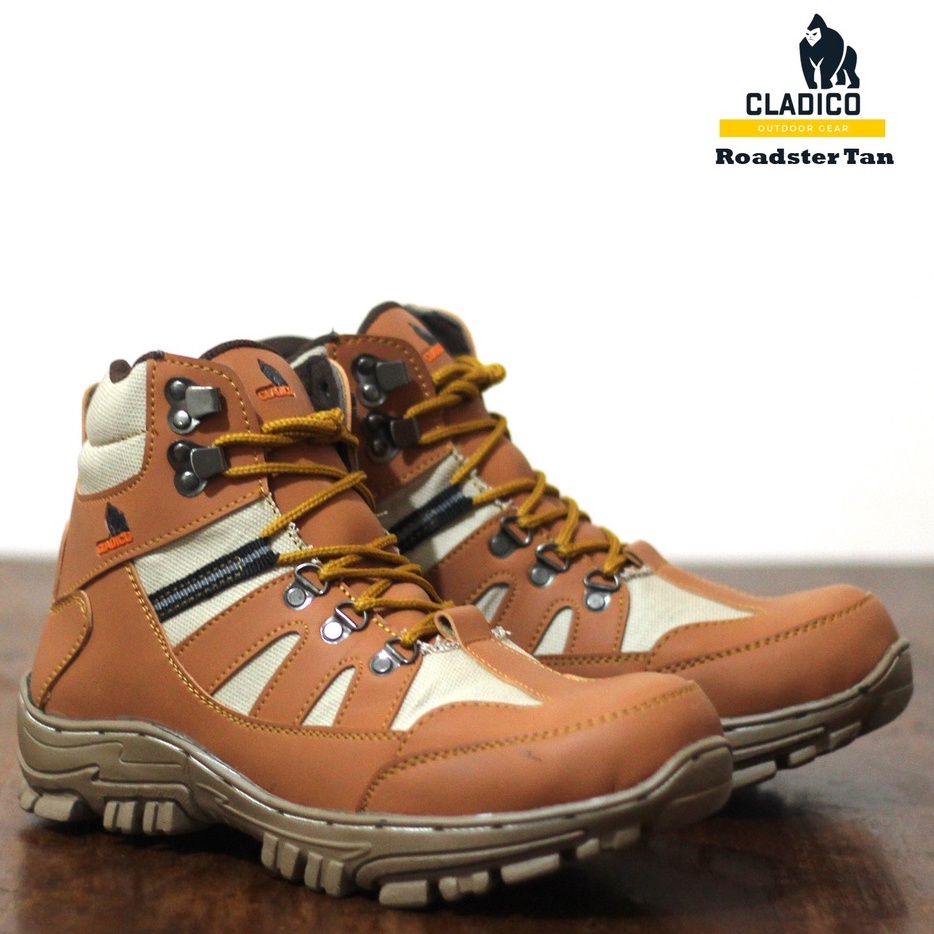 Sepatu Safety Ujung Besi Boots Safety hiking tracking Pria Cladico Roadster Tinggi