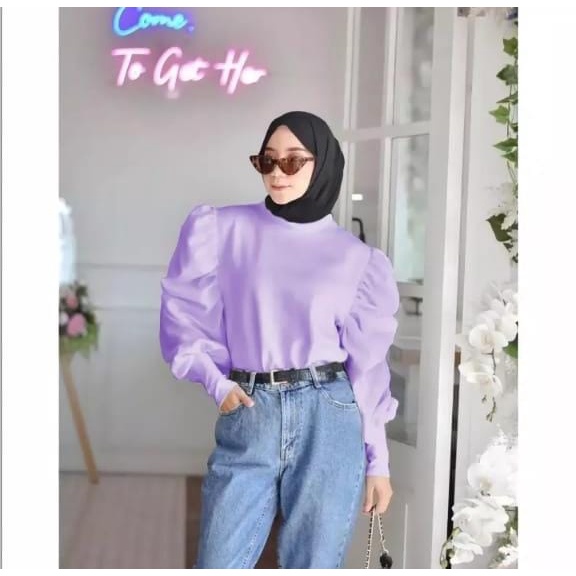 ATASAN WANIATA KEKINIAN | MELVA BLOUSE TANGAN BALON TERLARIS | TEMURAH | PROMO FLASH SALE