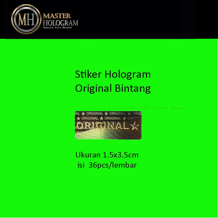 

Stiker Hologram ORIGINAL BINTANG 1.5X3.cm SH022