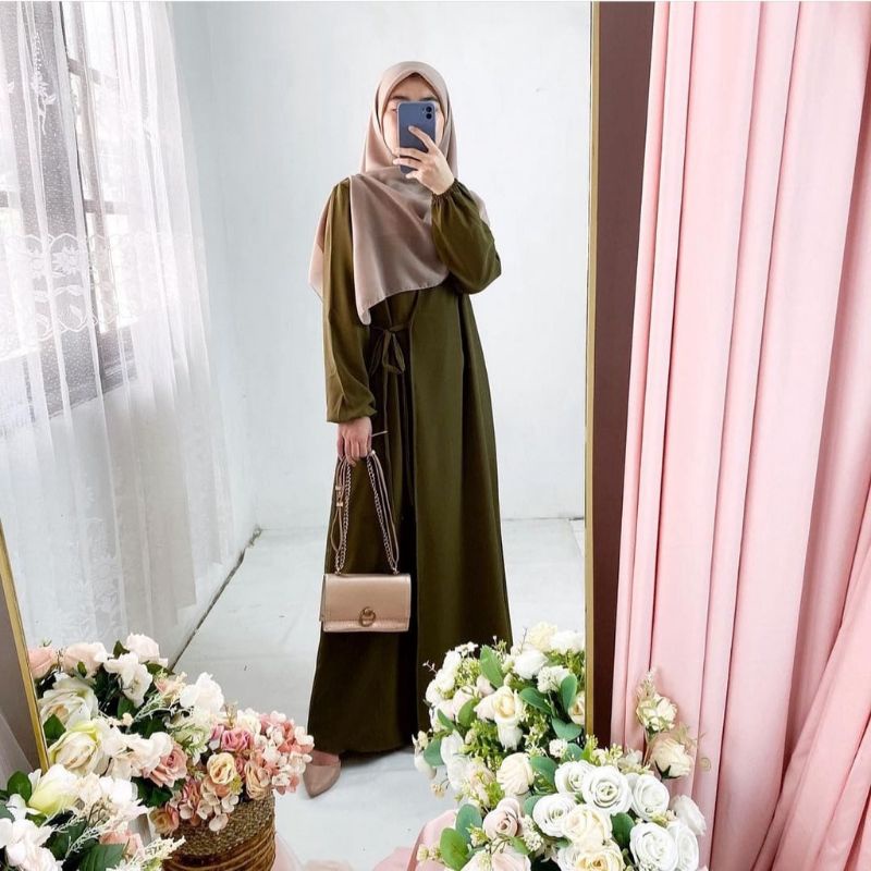 ARSEN DRESS ukuran  S M L XL fashion muslim basic stylish remaja kekinian GAMIS VIRAL