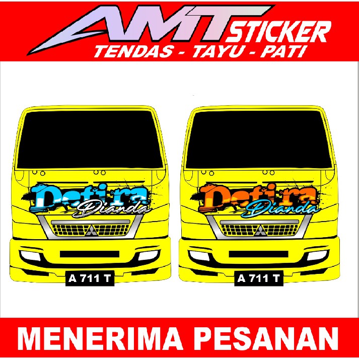 Jual Termurah Stiker Decalcutting Cabin Depan Truk Canter Stiker Tulisan Depan Truk Stiker