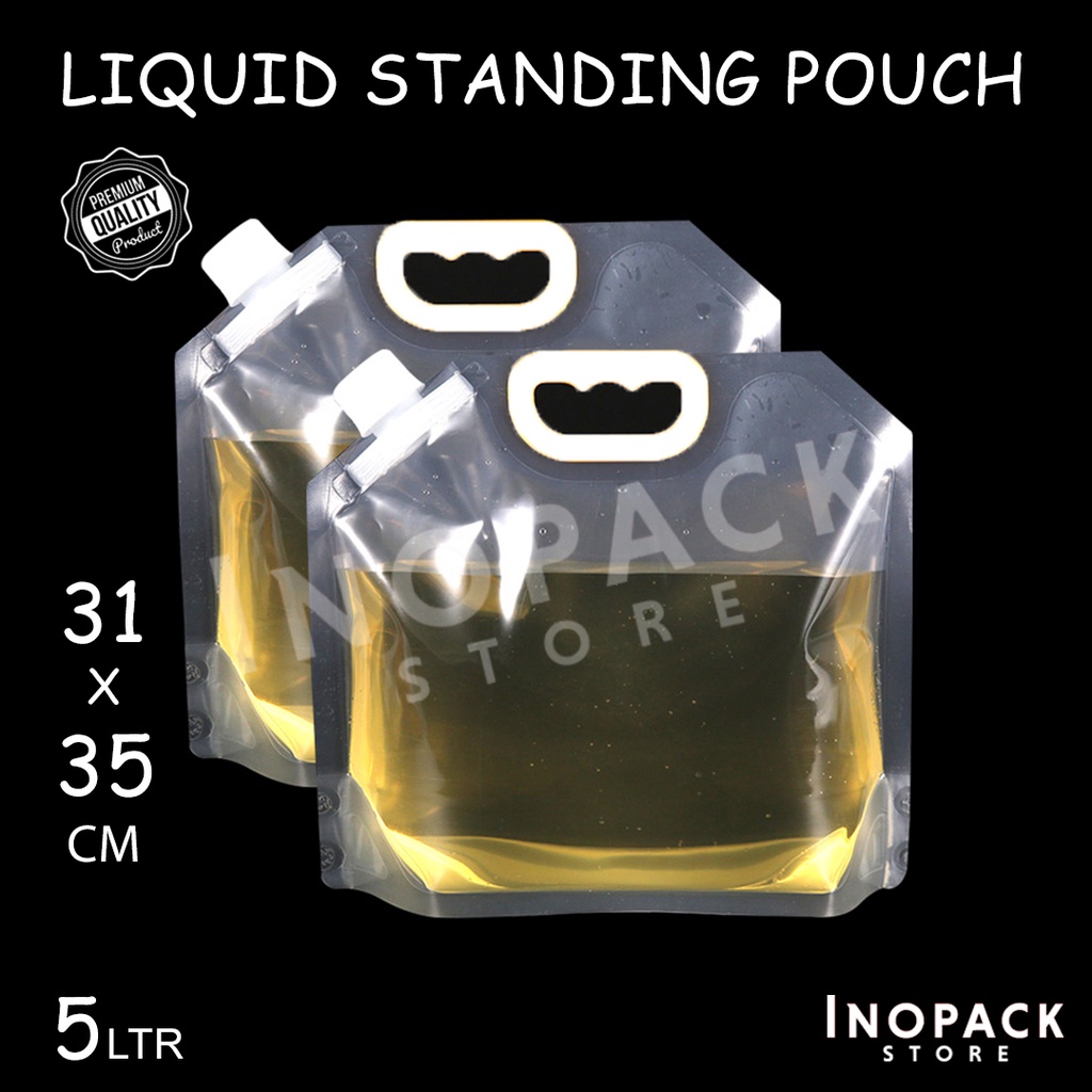 Liquid Standing Pouch cairan handle spout uk. 31 x 35 cm / 5 liter