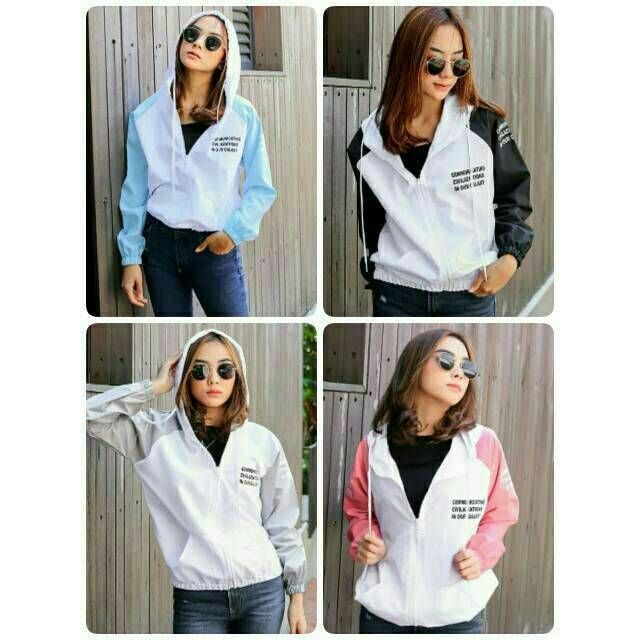 Satelite jaket parasut wanita/jaket parasit tipis/jaket wanita bahan tipis adem/jaket murah