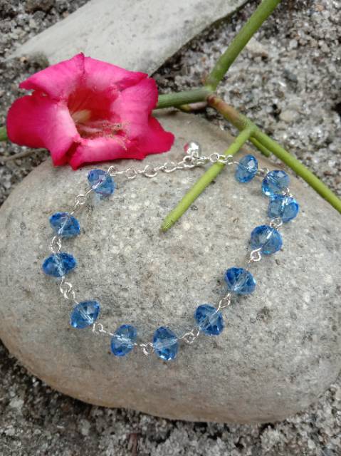 Gelang cewek perak kristal