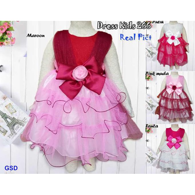 Dress Kids 266/Terusan Brukat Anak/Dress Brukat Anak/Gaun Brukat Anak