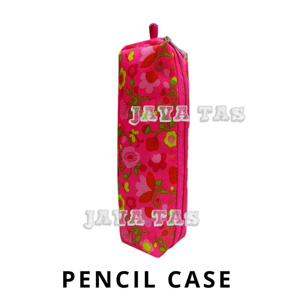 

Tempat Pencil kotak Pencil Pencil Case FLOWER PINK Tempat Alat Tulis Pencil Penghapus tipe x Spidol bahan nylon import murah