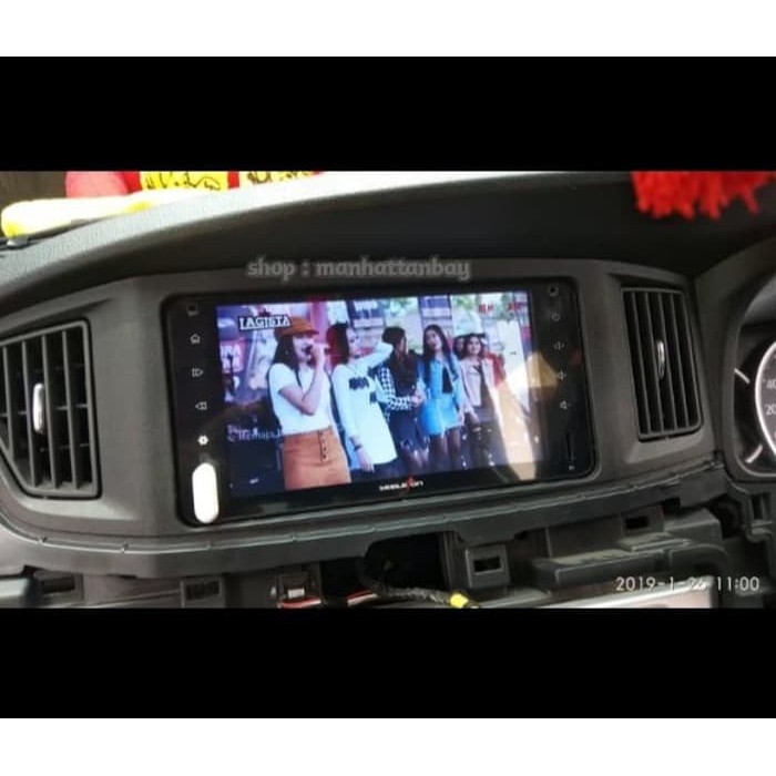 Head Unit Calya Double Din TV Mobil Plug And Play Skeleton SKT-8197T