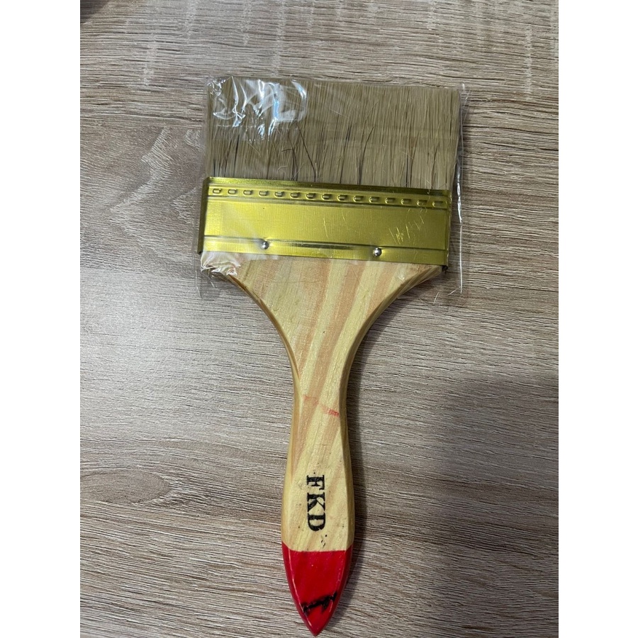 Kuas Cat gagang Kayu 4 Inch / Kuas Cat Tembok 4&quot;
