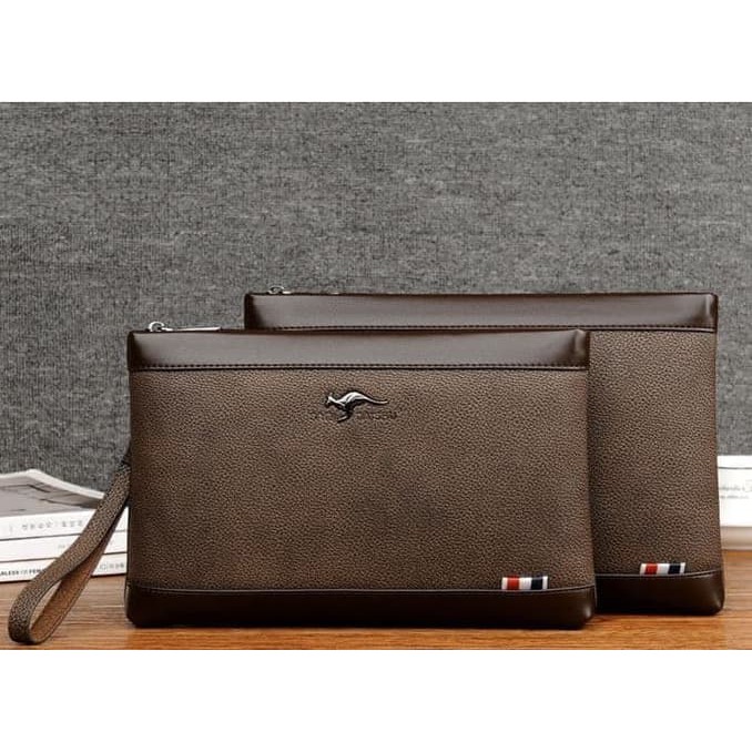 Clutch Ysl Cassandre Medium Tassel Lambskin Hitam  GF79  Handbag Pria Hand Bag Cowok Mini Kulit I