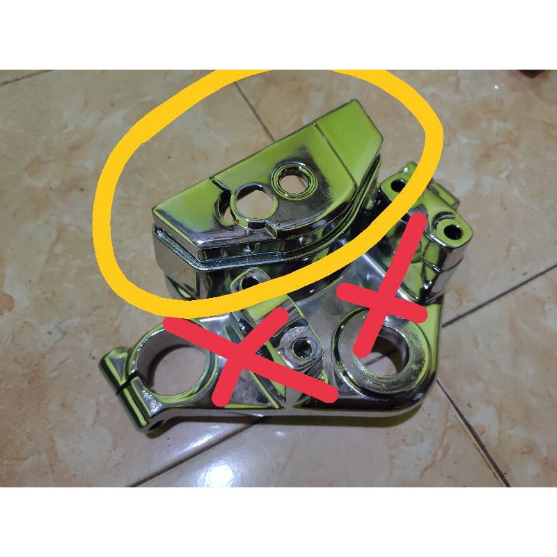 tutup kontak atau rumah kontak tiger revo ori sudah crom chrome krom