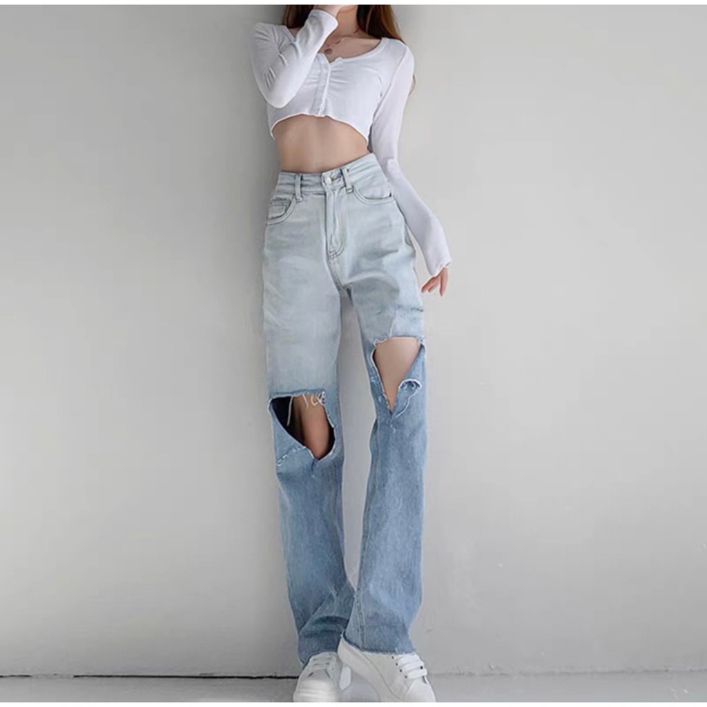 AVANCEID (S-XL) CELANA JEANS PANJANG HIGH WAIST BAGGY JEANS KULOT 1314